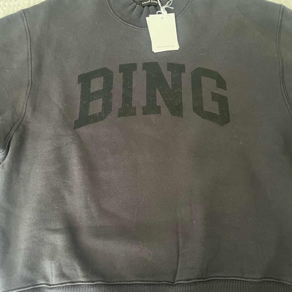 Anine Bing Black Crewneck Sweater